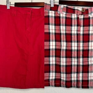 NWT reversible skirt ❣️ OLDE SCHOOL BRAND ❣️ red & plaid ❣️size 6